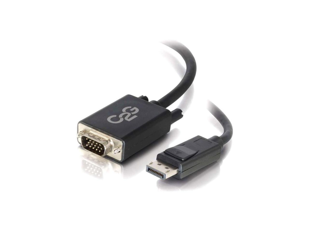 C2G 54333 DisplayPort Male to VGA Male Active Adapter Cable, TAA Compliant, Black (10 Feet, 3.04 Meters)