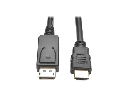 Tripp Lite DisplayPort 1.2 to HD Adapter Cable, DP with Latches to HDMI (M/M), UHD 4K x 2K/1080p, 6 ft. (P582-006-V2)