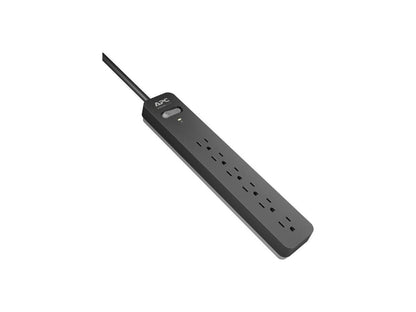 APC PE66 Essential 6-Outlet SurgeArrest w/ 6 Foot Cord, Black