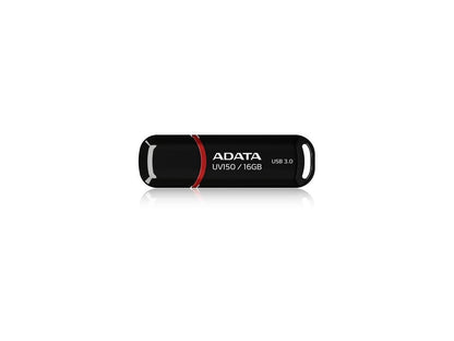 ADATA 16GB UV150 Snap-on Cap USB 3.0 Flash Drive (AUV150-16G-RBK)