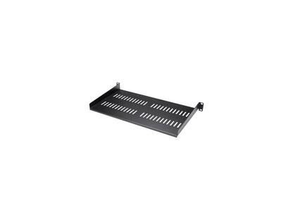 StarTech CABSHELFV1U 1U Rack Shelf - 10" Deep - Steel - Vented Rack Shelf - Rack Mount Shelf - Server Rack Shelf - Cantilever Shelf