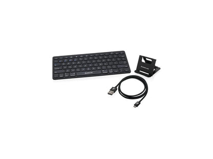 IOGEAR GKB632BKIT-GAMU01 Slim Mobile Keyboard with Stand and Reversible Micro USB Cable