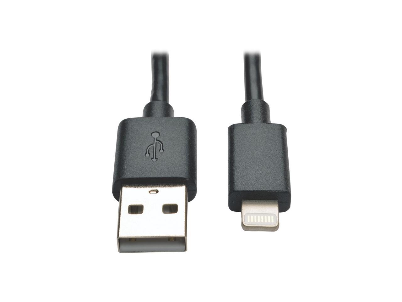 Tripp Lite M100-10N-BK-10 Black MFi Certified Lightning to USB Cable Sync Charge Apple iPhone iPod iPad 10pc
