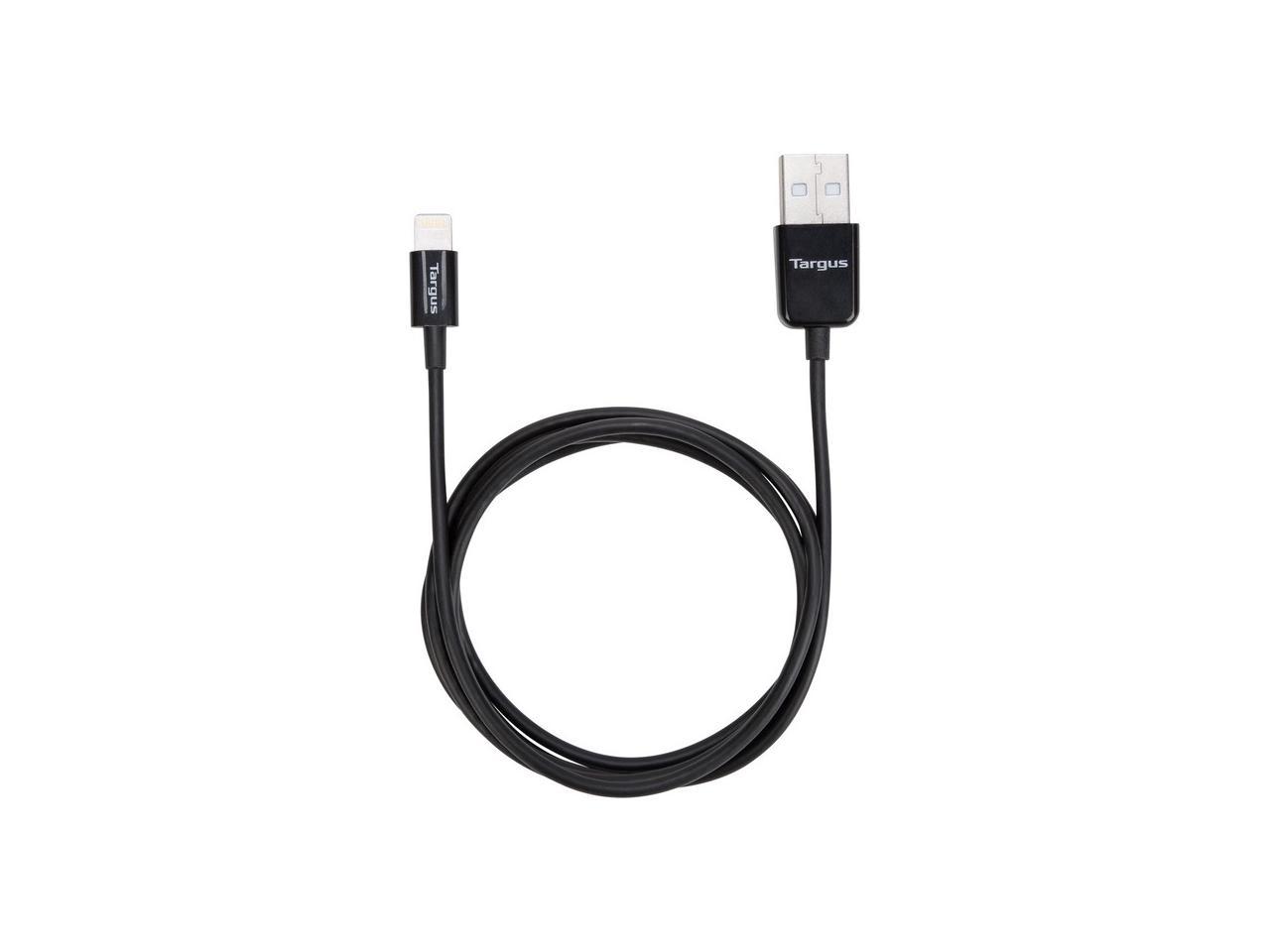 Targus Sync & Charge Lightning Cable for Compatible Apple Devices (Black) - 1 Meter - ACC961BT