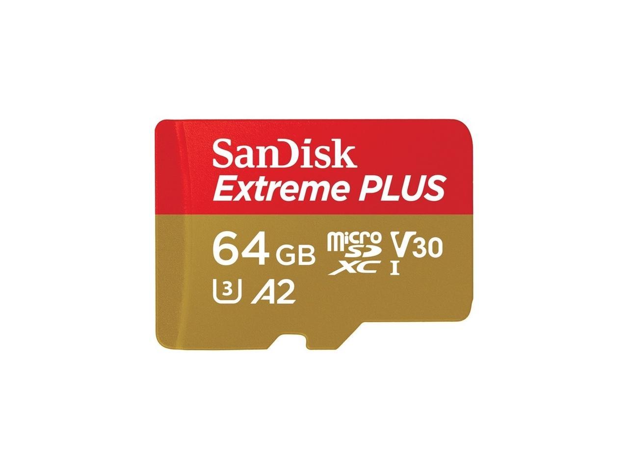 SanDisk Extreme PLUS 64 GB microSDXC Memory Card