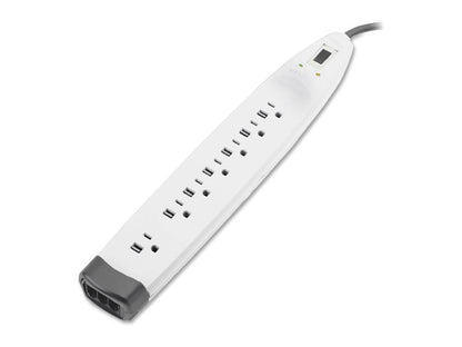 Belkin Components Surge Protector, 2320 Joules, 7 Outlets, 6 Cord, White