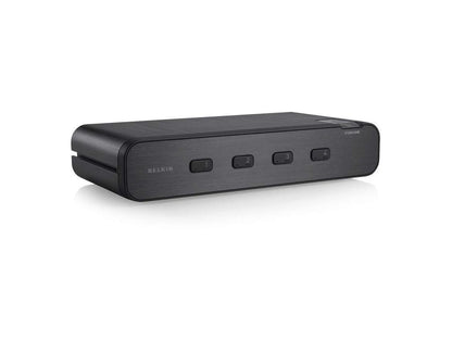 Belkin F1DN104E-3 - Advanced Secure Dual-Head DVI-I KVM Switch; 4-Port, PP3.0