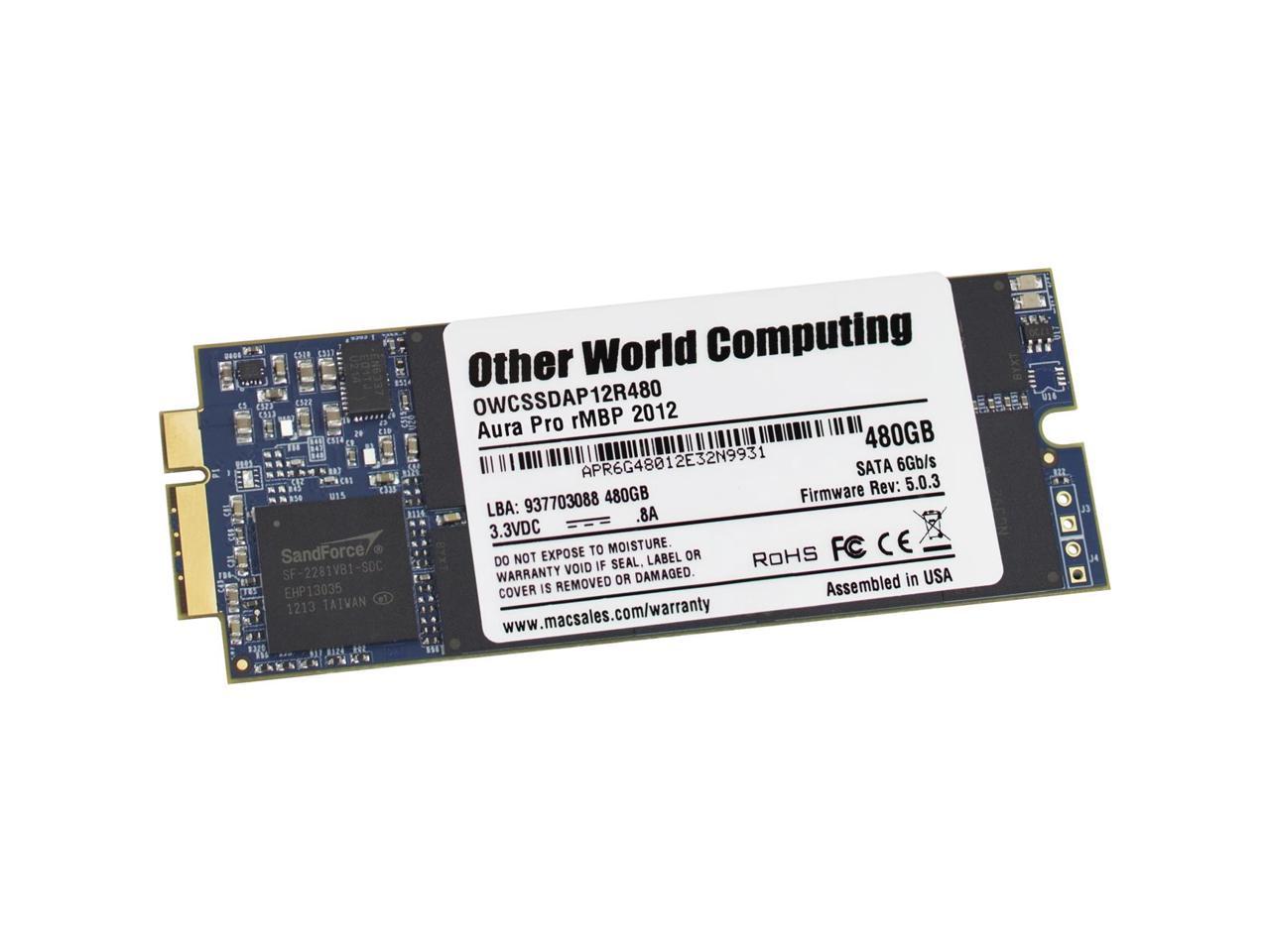 OWC 240GB Aura Pro 6G Solid State Drive SSD for 2012-2013 MacBook Pro with Retina Display. Model OWCSSDAP12R240