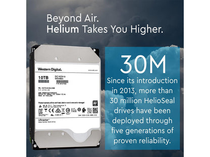 WD Ultrastar DC HC510 0F27452 10TB 7200 RPM 256MB Cache SATA 6.0Gb/s 3.5" Hard Drives Bare Drive