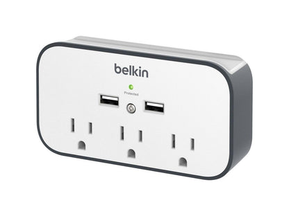 Belkin Surge Suppressor/protector - 3 X Ac Power, 2 X Usb - 300 J - 5 V Dc