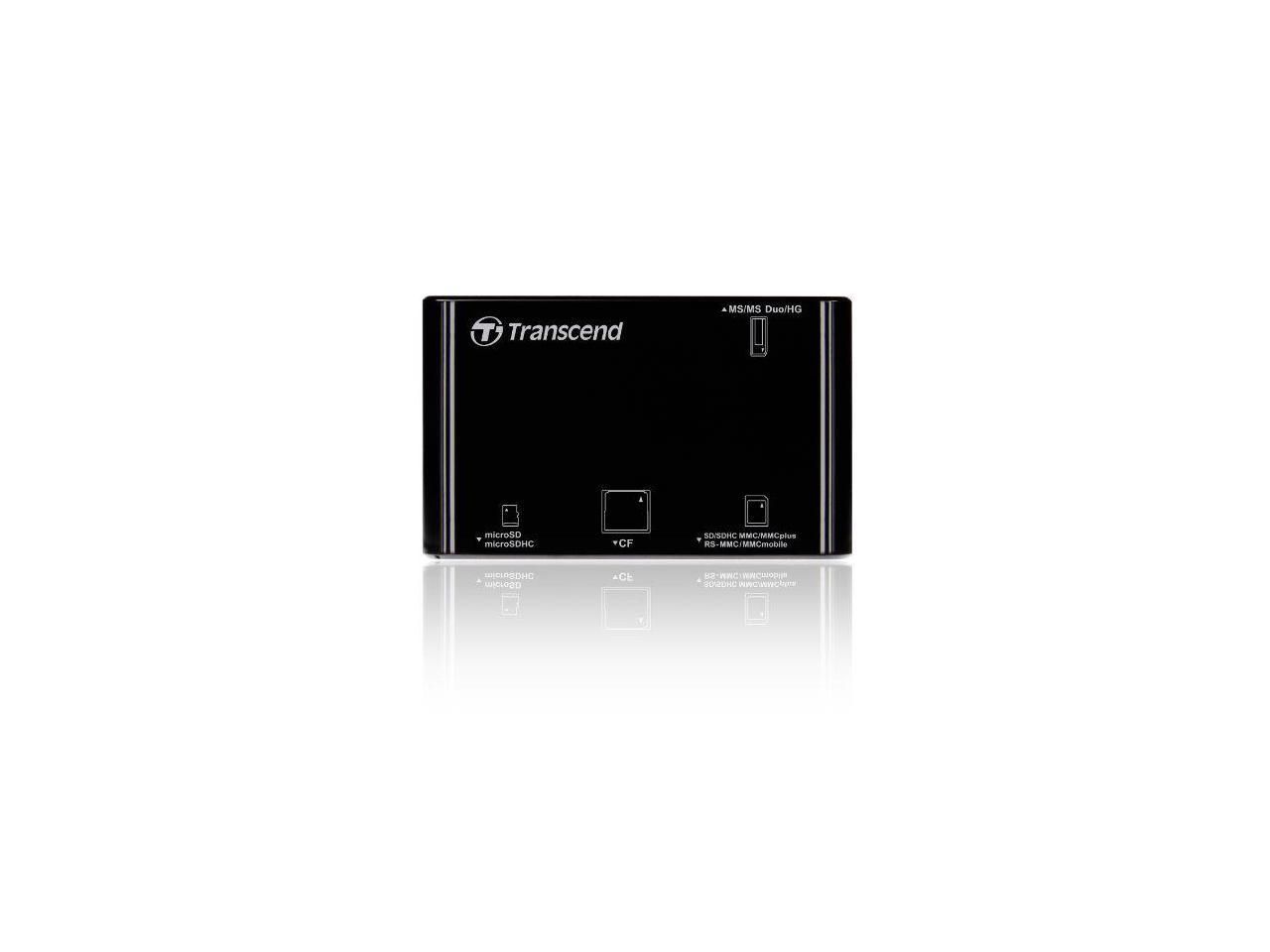 Transcend P8 15-in-1 USB 2.0 Flash Memory Card Reader TS-RDP8K (Black)