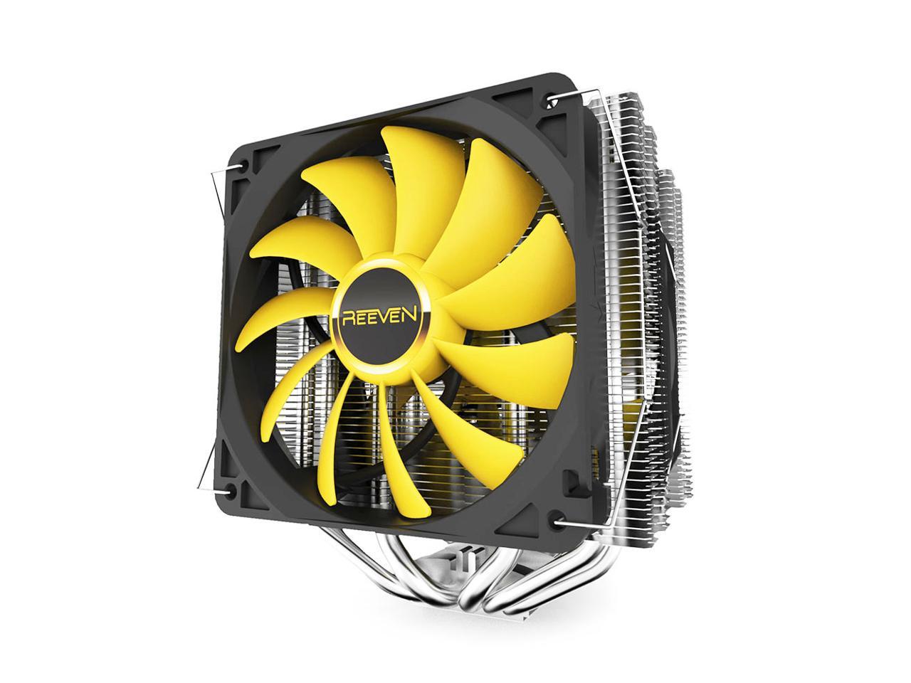 Reeven Okeanos Premium 140mm Dual Fans/Heatsinks CPU Cooler, 6 Heatpipes Copper Base
