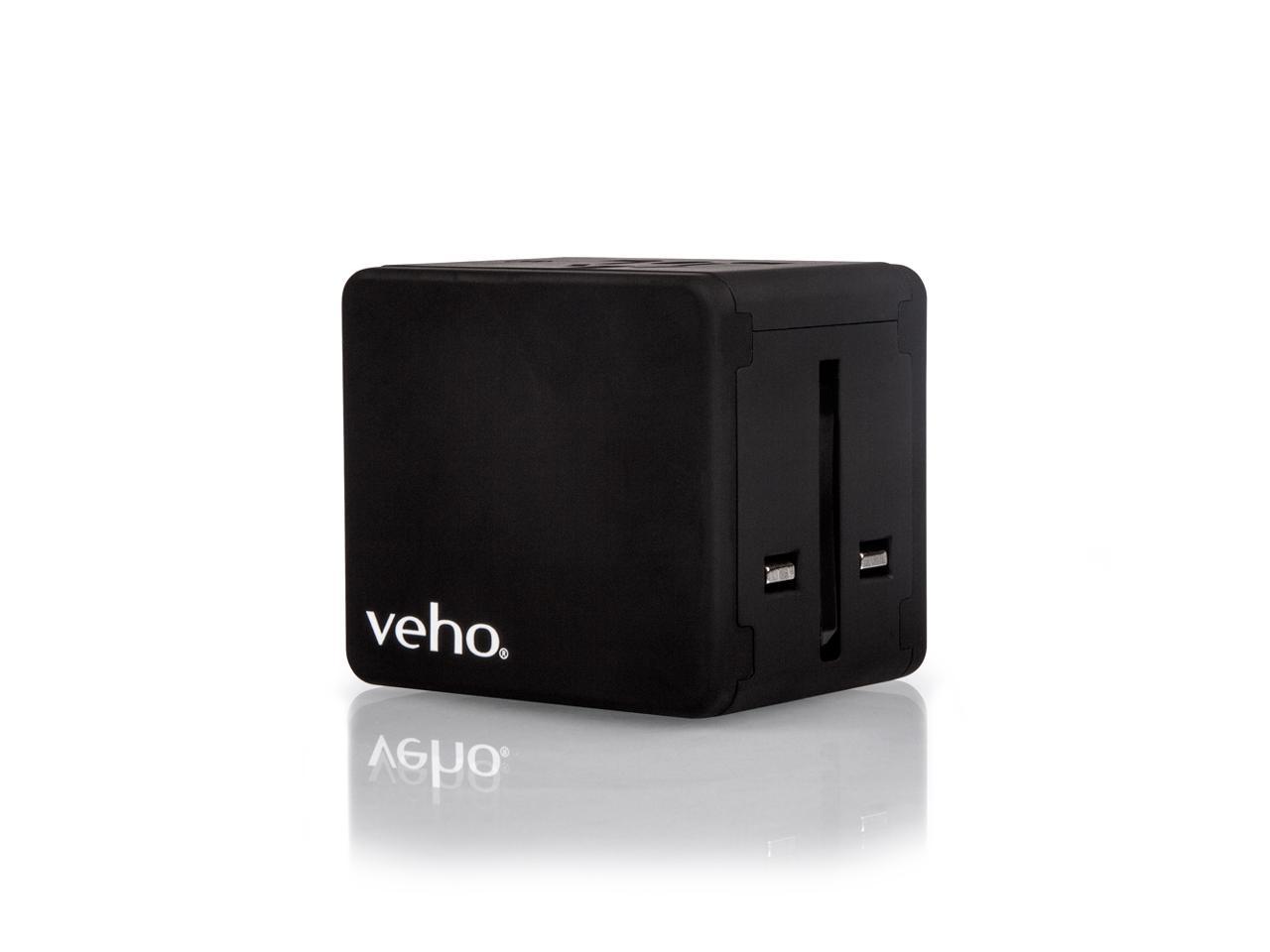 Veho TA-1 Travel Adapter | 4 Port USB Phone charger | All in One International World Plug Adapter | Covers US UK EU AU Asia Over 150 Countries