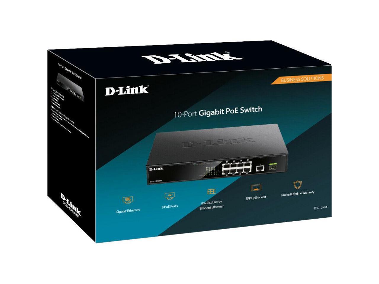 D-Link 10-Port Gigabit Rackmount PoE Switch