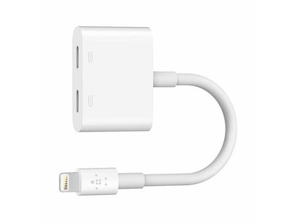 Belkin 2-in-1 Dual Lightning Audio Charge Splitter Adapter for iPhone X 8 7 Plus