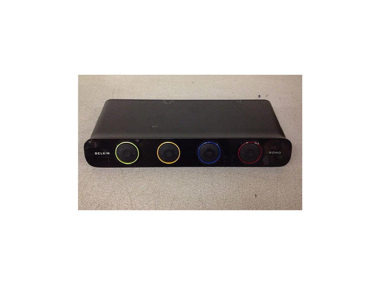 Belkin SOHO F1DS104J 4-Port KVM PS/2 USB Switch No AC Adapter No Cables