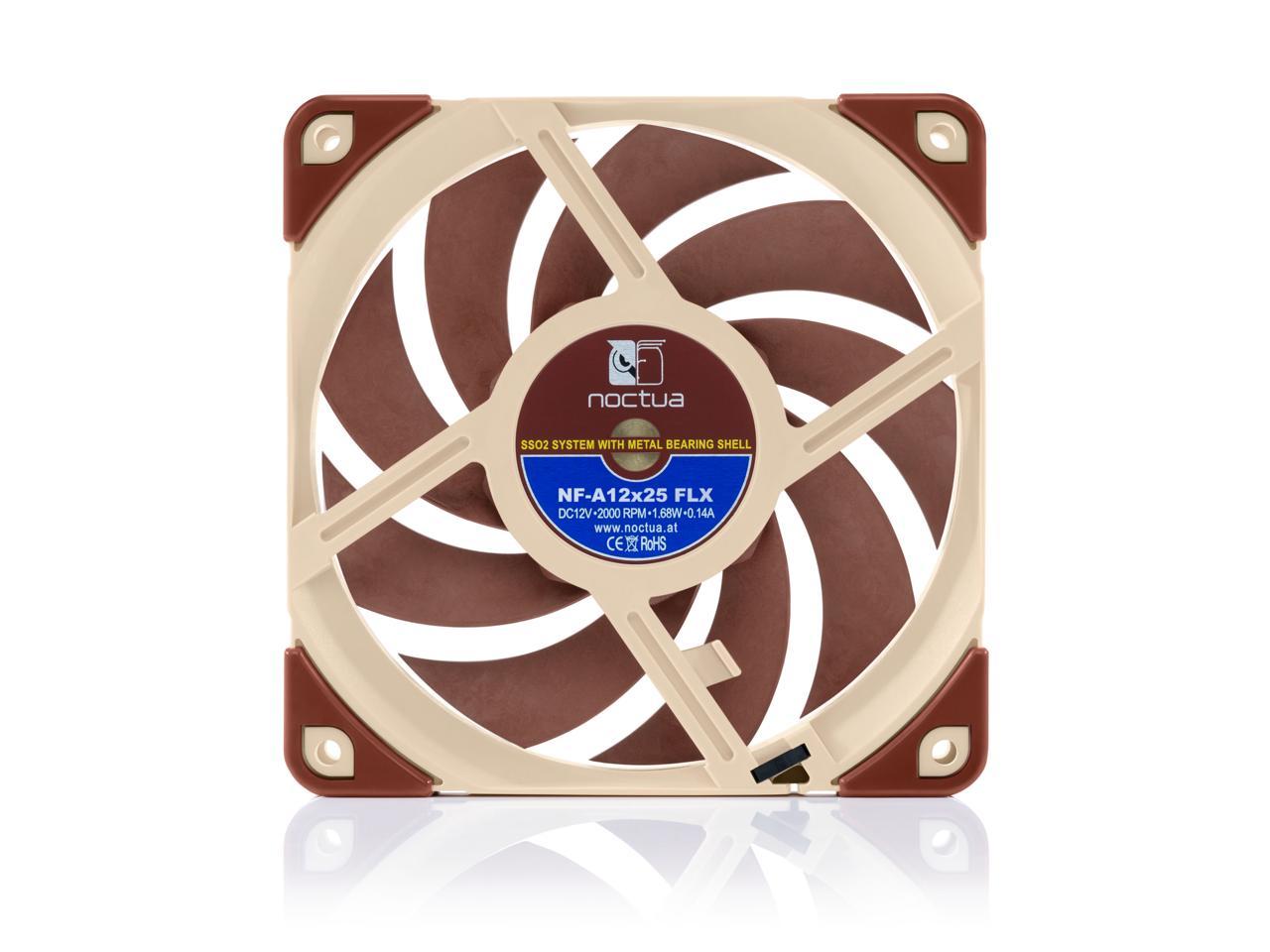 Noctua NF-A12x25 FLX, Premium Quiet Fan, 3-Pin (120mm, Brown)