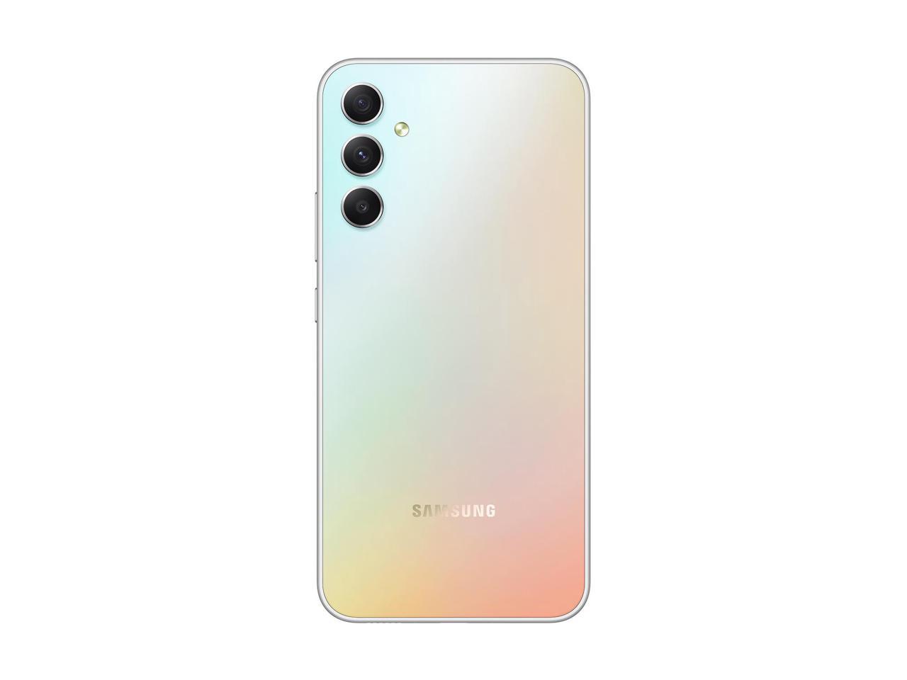 Samsung Galaxy A34 5G A346M 128GB Dual SIM GSM Unlocked Android Smartphone (Latin Variant/US Compatible LTE) - Awesome Silver