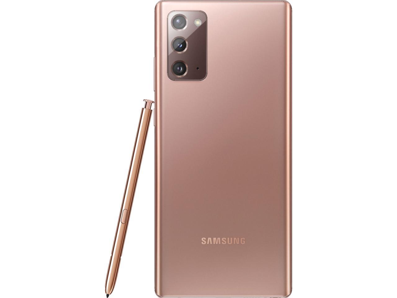 Samsung Galaxy Note20 N980F 256GB Hybrid Dual SIM Unlocked GSM Smartphone - Mystic Bronze - International Model