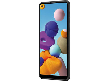 Samsung Galaxy A21 A215U Fully Unlocked GSM/CDMA Smart Phone - Black