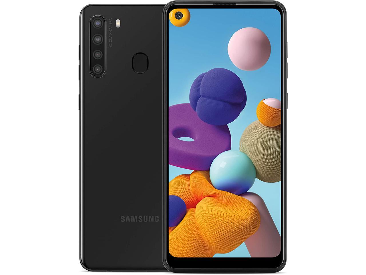 Samsung Galaxy A21 A215U Fully Unlocked GSM/CDMA Smart Phone - Black