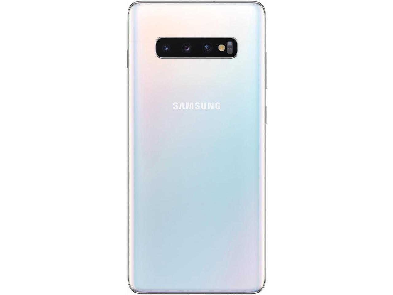 Samsung Galaxy S10+ G975 128GB Unlocked GSM LTE Phone with Triple 12 MP + 12 MP + 16 MP Rear Camera - Prism White (International Version)