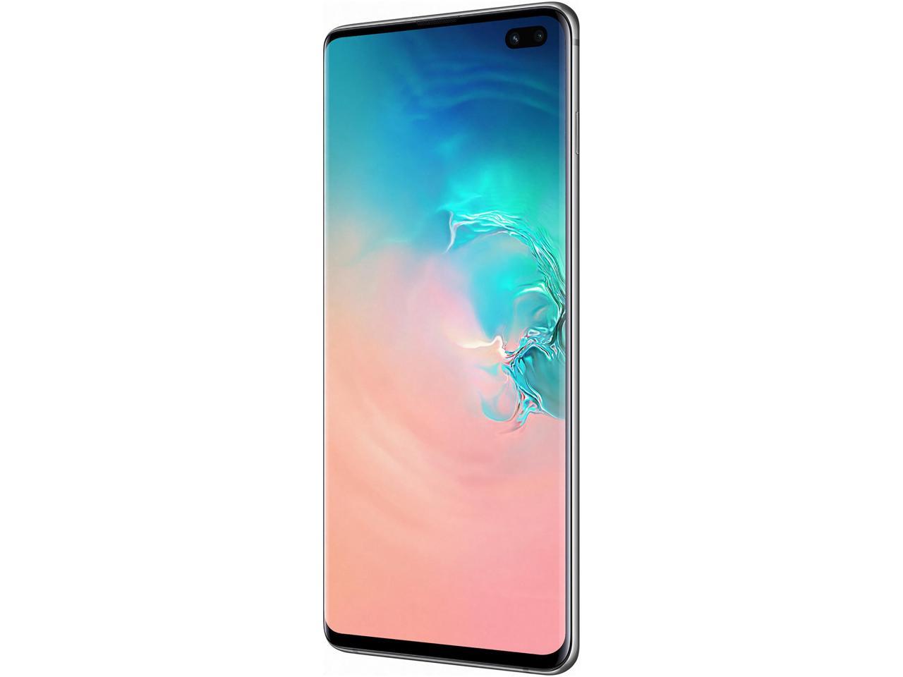 Samsung Galaxy S10+ G975 128GB Unlocked GSM LTE Phone with Triple 12 MP + 12 MP + 16 MP Rear Camera - Prism White (International Version)
