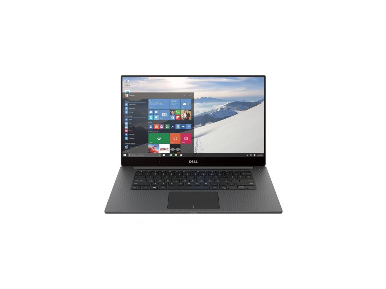 Grade B Dell XPS 15 9550 15.6" Refurb Laptop - Intel i7 i7-6700HQ 6th Gen 2.6 GHz 32GB 512GB SSD Win 10 Home - Wifi, Webcam, Touchscreen, Bluetooth