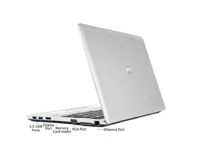 HP EliteBook Folio 9480M 14.0-in Laptop - Intel Core i7 4600U 4th Gen 2.10 GHz 16GB 256GB SSD Windows 10 Pro 64-Bit - Webcam