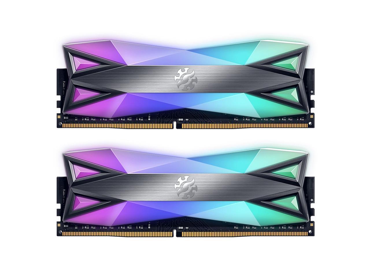 ADATA XPG Spectrix D60G RGB 32GB DDR4-3600 CL18 Dual Channel Kit (2x 16GB), Tungsten Grey