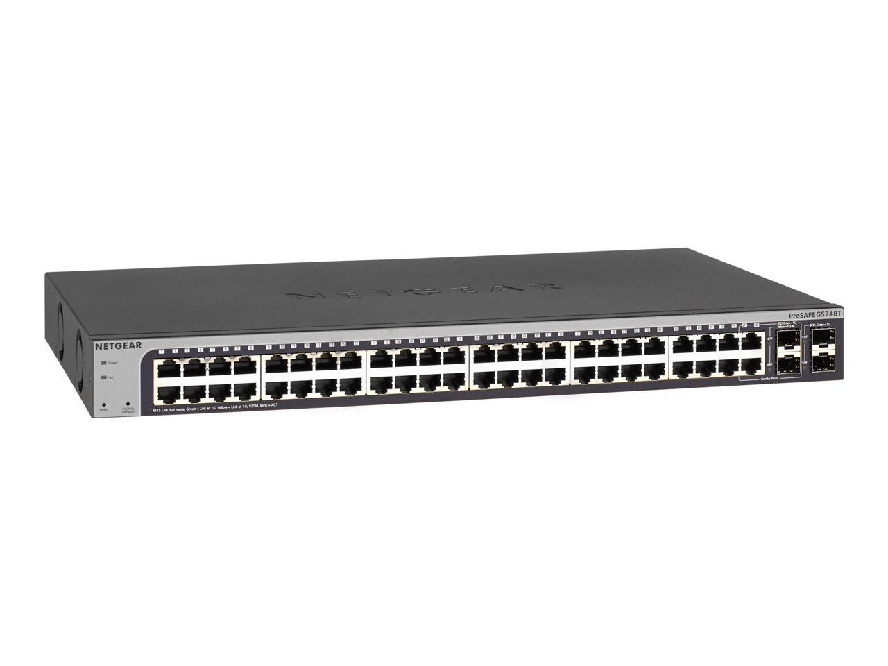 NETGEAR Smart GS748T - V5 - switch - 48 ports - smart - rack (NET-GS748T-500NAS)