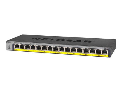 NETGEAR GS116LP - switch - 16 ports - unmanaged - rack-moun (NET-GS116LP-100NAS)