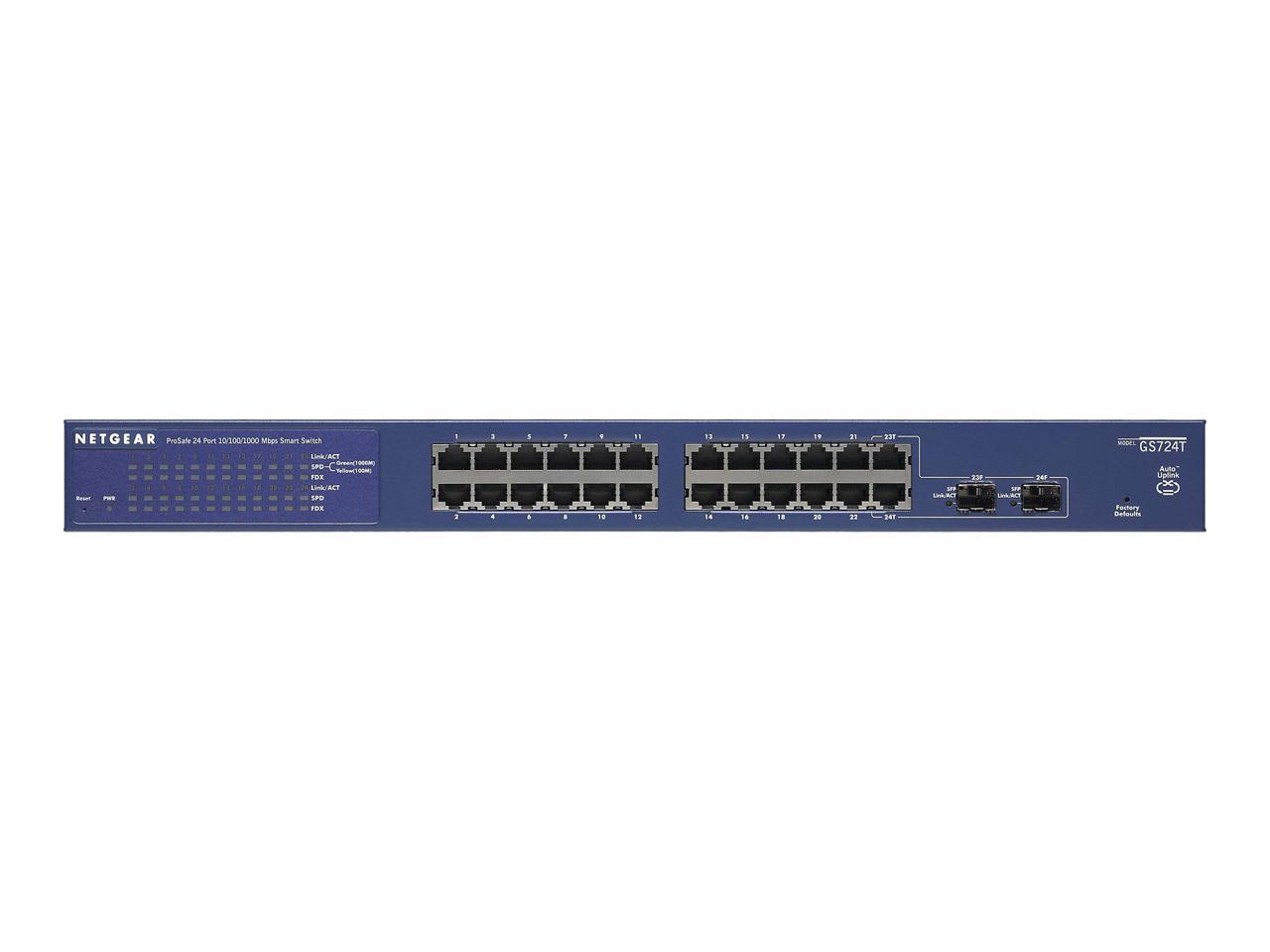 NETGEAR Smart GS724T - V4 - switch - 24 ports - smart - rack (NET-GS724T-400NAS)