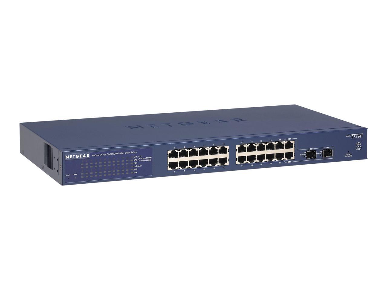NETGEAR Smart GS724T - V4 - switch - 24 ports - smart - rack (NET-GS724T-400NAS)