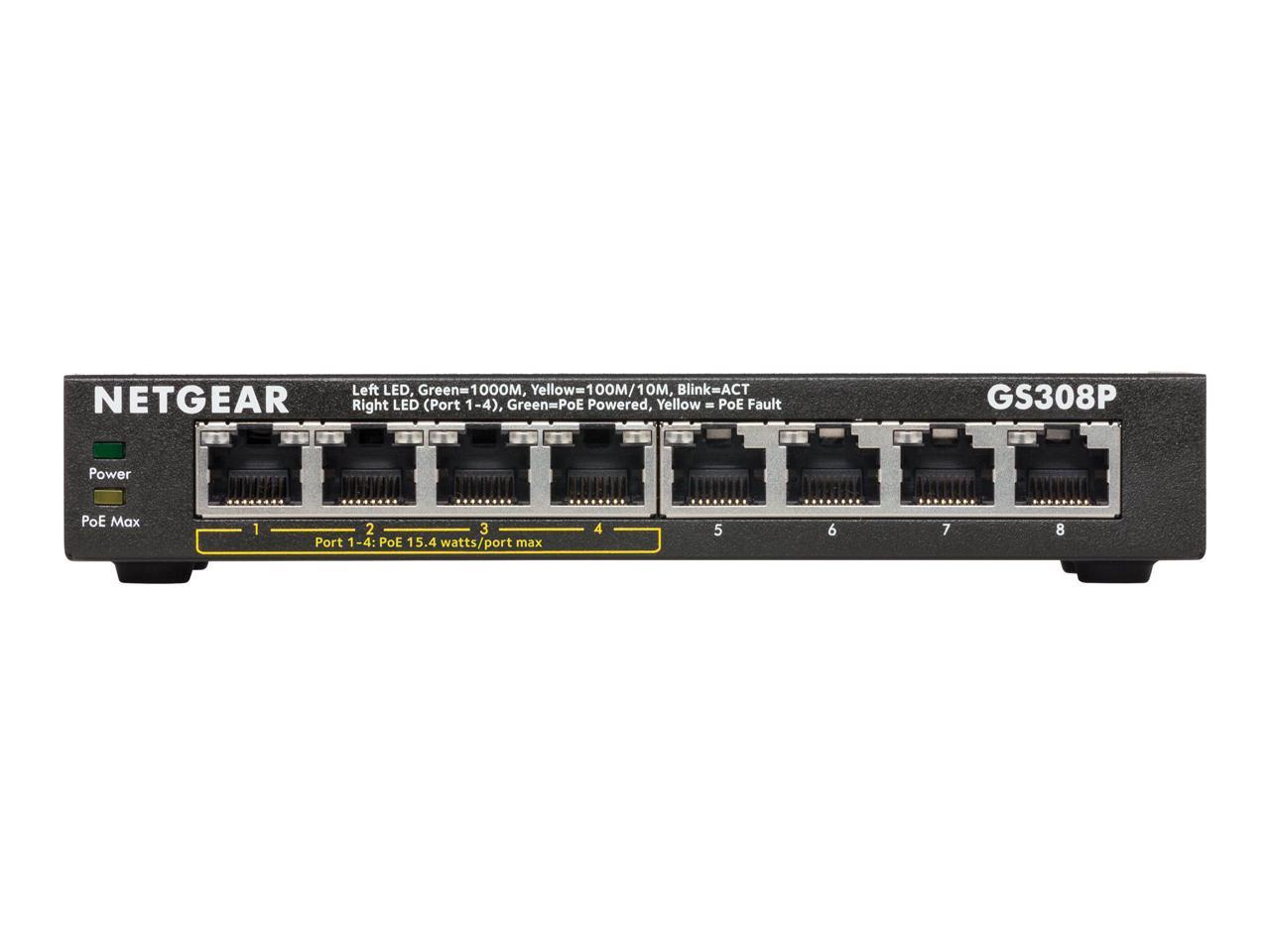 NET-GS308P-100NAS8-Port Gigabit Ethernet Switch 4 POE