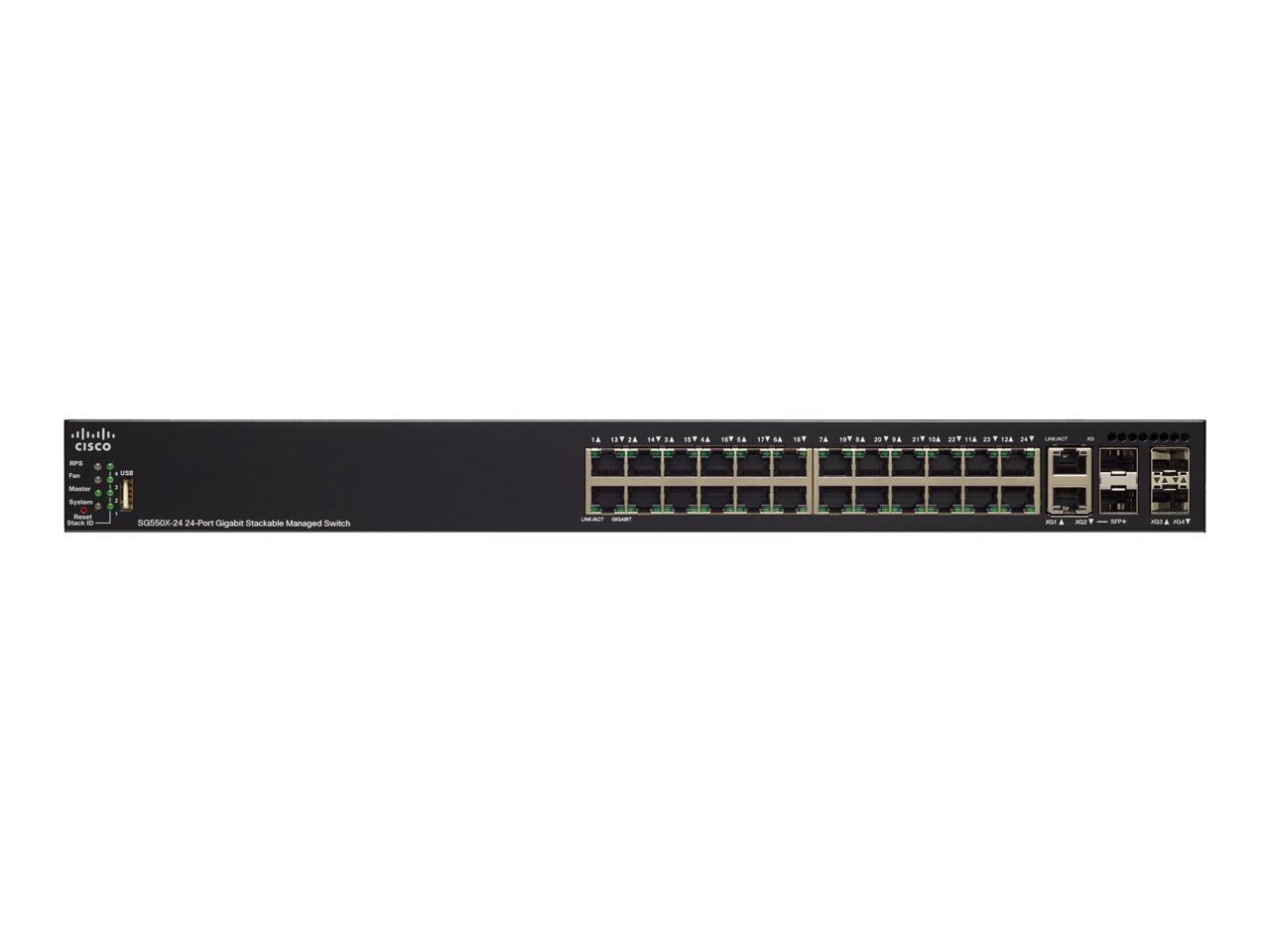 CISCO SYSTEMS SG550X-24-K9-NA SG550X 24 Port Stackable Swtch