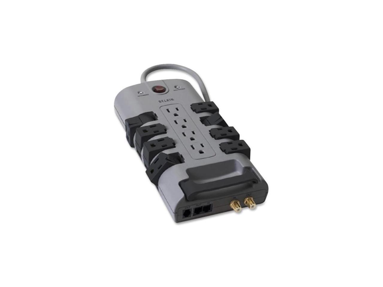 Belkin BLKBP11223008 Surge Protector, 12 Outlets, 4320 Joules, 8 ft. Cord, Gray