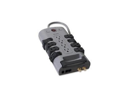 Belkin BLKBP11223008 Surge Protector, 12 Outlets, 4320 Joules, 8 ft. Cord, Gray
