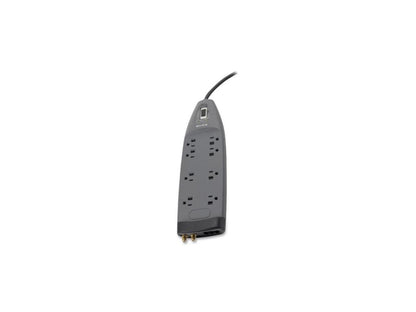 Belkin BLKBE10823006 Surge Protector Coaxial 8 Outlets 6 ft. Cord 3550 Joules Gray