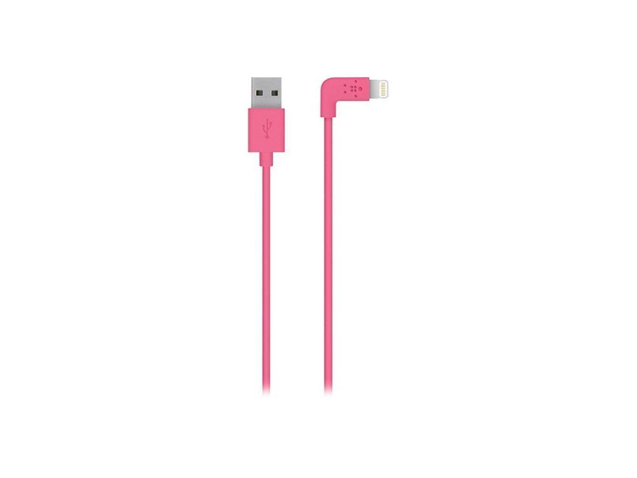 BELKIN F8J147bt04-PNK MIXIT Pink 90° Lightning to USB Cable