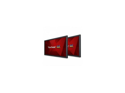 Viewsonic VA2452SM_H2 24" Full HD 1920 x 1080 6.5ms VGA DVI-D DisplayPort Flicker-Free Technology Blue Light Filter Built-in Speakers Anti-Glare Backlit LED Dual Monitor Pack