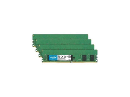 Crucial 16GB Kit (4 x 4GB) DDR4-2666 RDIMM - 16 GB (4 x 4 GB) - DDR4 SDRAM - 2666 MHz DDR4-2666/PC4-21300 - 1.20 V - ECC - Registered - 288-pin - DIMM
