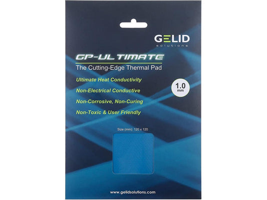 Gelid Thermal Pad 120x120x1.0mm  Excellent Heat Conduction, Ideal Gap Filler - 1 Pack Mode TP-GP04-S-B