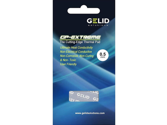 Gelid Solutions GP-Ultimate 15W-Thermal Pad 120x20x 0.5mm(2pcs). Excellent Heat Conduction, Ideal Gap Filler. Model TP-VP04-R-A