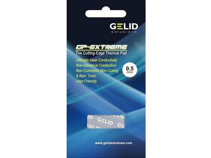 Gelid Solutions GP-Extreme 12W-Thermal Pad 80x40x0.5mm. Excellent Heat Conduction, Ideal Gap Filler - 1 Pack Model TP-GP01-A