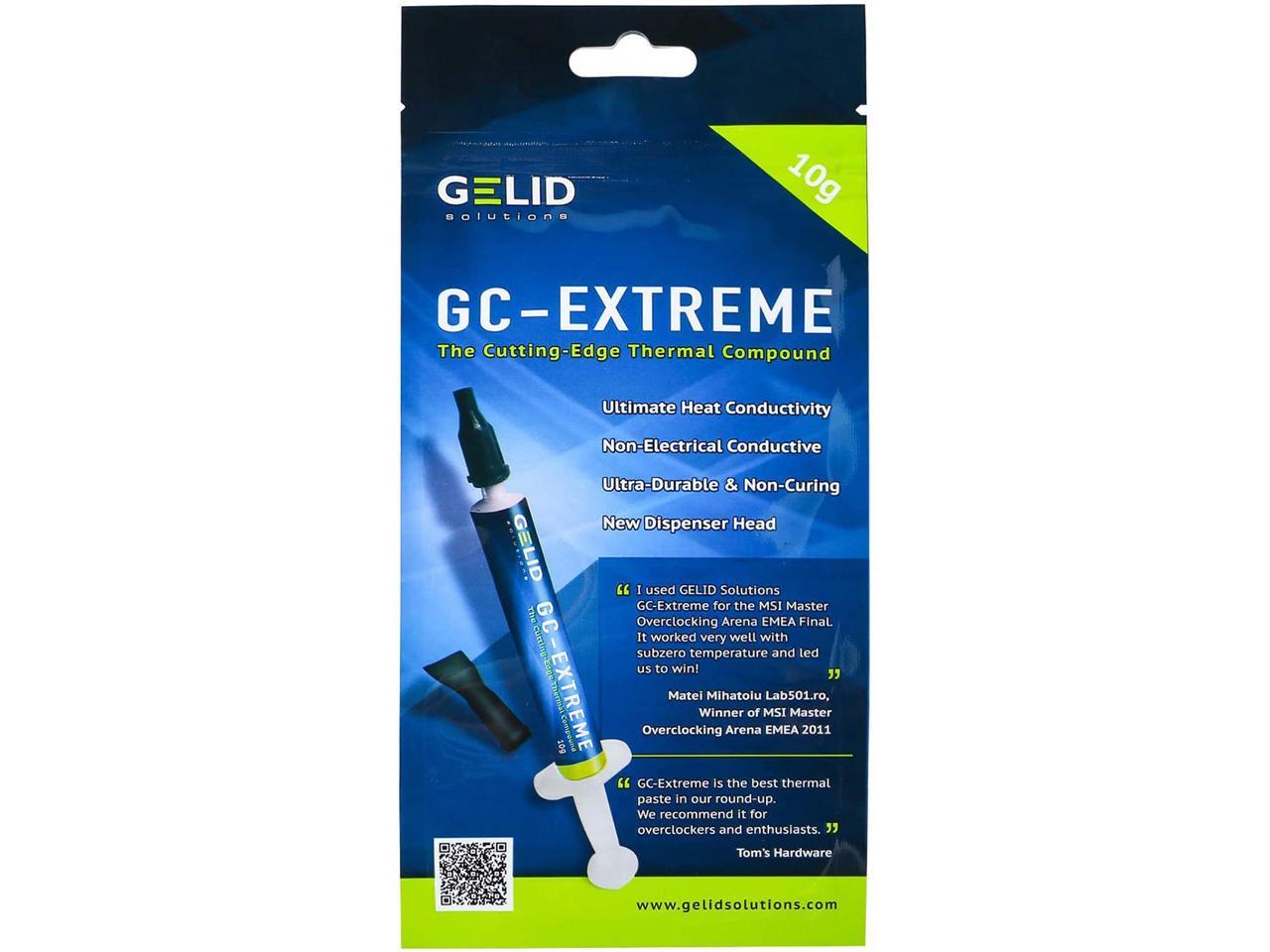 GELID GC-Extreme 10g with Tooling - Thermal Conductive Paste for Heatsink | Maximum Thermal Conductivity | Easy Application | Not Corrosive