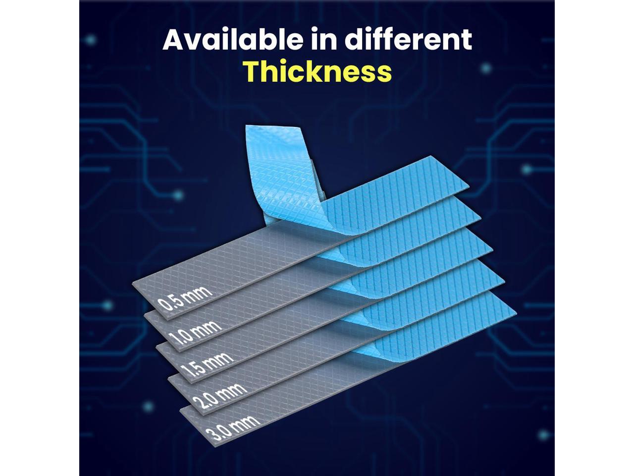 Gelid Solutions GP-Ultimate 15W-Thermal Pad 120x20x 3.0mm(2pcs). Excellent Heat Conduction, Ideal Gap Filler. TP-VP04-R-E