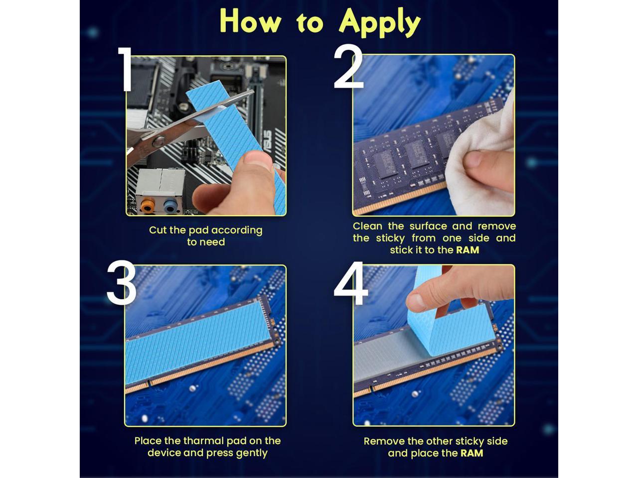 Gelid Solutions GP-Ultimate 15W- Thermal Pad 120x20x2.0mm. Excellent Heat Conduction, Ideal Gap Filler - 1 Pack Model TP-GP04-R-D