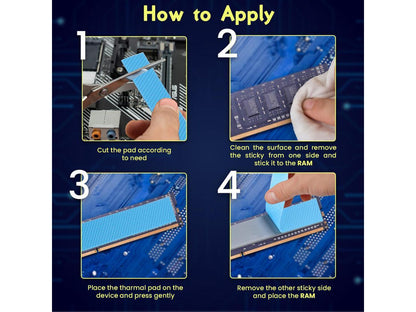Gelid Solutions GP-Ultimate 15W- Thermal Pad 120x20x2.0mm. Excellent Heat Conduction, Ideal Gap Filler - 1 Pack Model TP-GP04-R-D