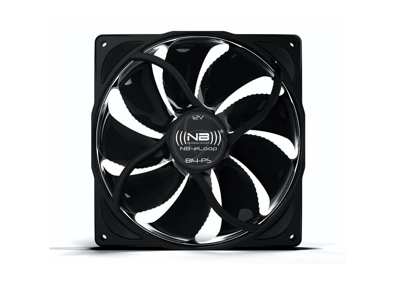 Noiseblocker NB-eLoop B14-PS Black Edition 140mm 4Pin PWM Fan, 300-1200RPM, 83.92CFM, 24.28dBA